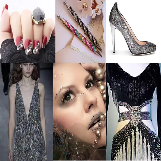 4500pcs+ Flatback Glass Hotfix Iron On Rhinestones Crystal for DIY Making with 1 Tweezer & 1 Picking Pen for Shoe, Cloth, Face Art, Bag, Manicure(3-Sizes, 5-colors, Mine Color Series) {2}