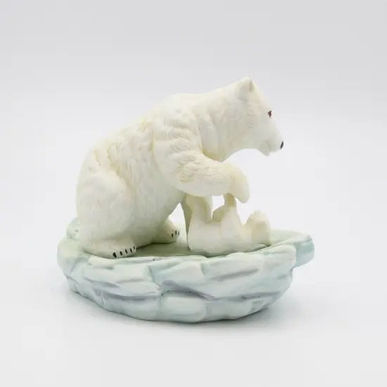 Ceramic Polar Bear Mom And Cub Figurine, Home D&eacute;cor, Gift for Her, Gift for Mom, Kitchen D&eacute;cor, Nature Lover Gift {3}