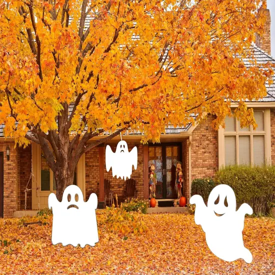 Large Ghost Halloween Yard Sign - (Ghost 3) {3}