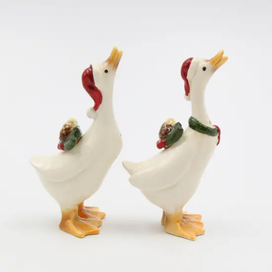 Ceramic Christmas Geese Salt & Pepper Shakers, Home D&eacute;cor, Gift for Her, Gift for Mom, Kitchen D&eacute;cor, Farmhouse Decor {5}
