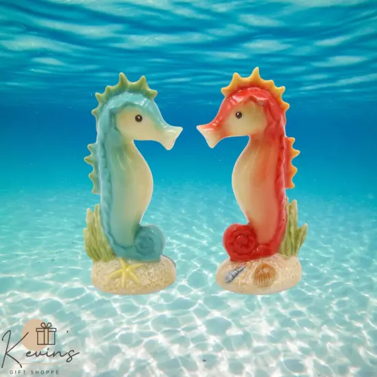 Ceramic Seahorse Salt And Pepper Shakers, Home D&eacute;cor, Gift for Her, Gift for Mom, Kitchen D&eacute;cor {1}