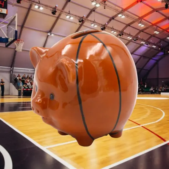 Ceramic Basketball Piggy Bank, Home Décor, Gift for Him, Gift for Dad, Gift for Son, Daughter, Kid’s Room Décor, Game Room Decor {1}