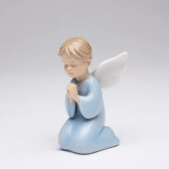 Ceramic Praying Boy Angel with Wings Figurine, Home D&eacute;cor, Religious D&eacute;cor, Religious Gift, Church D&eacute;cor, Baptism Gift {3}