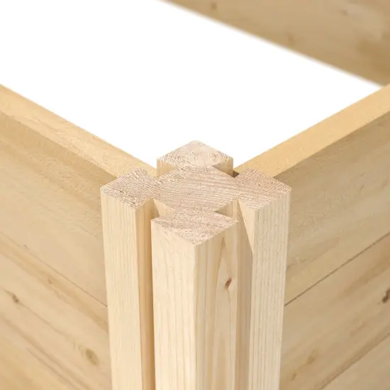 Natural Cedar 4x4 Raised Garden Bed with Dividers and Open Bottom {4}