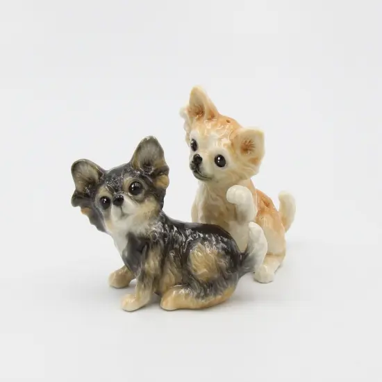 Ceramic Chihuahua Dog Salt And Pepper Shaker Set, Home D&eacute;cor, Gift for Her, Gift for Mom, Kitchen D&eacute;cor, Dog Lover Gift, Pet Loss Gift {3}