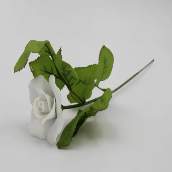 Hand Crafted Ceramic White Rose Flower-Vase NOT Included, Valentines Day Decor, Wedding D&eacute;cor or Gift, Anniversary D&eacute;cor, Anniversary Gift {4}