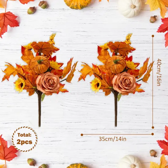 2 Pcs Artificial Fall Flowers {3}