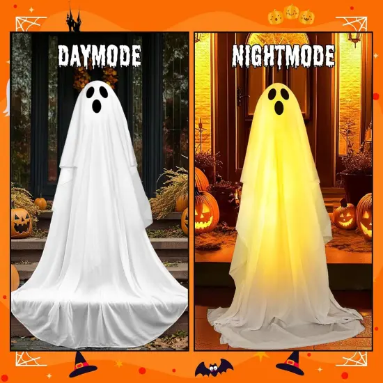 2 Packs Spooky Ghost Halloween Decor with Lights {4}