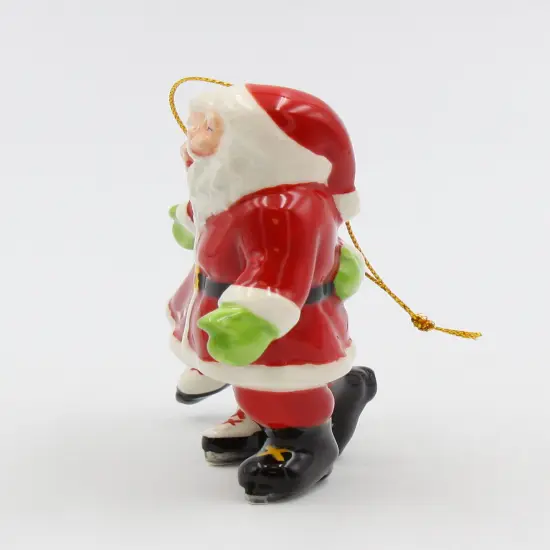 Ceramic Santa And Mrs. Claus Ice Skating Ornament, Home D&eacute;cor, Gift for Her, Gift for Mom, Kitchen D&eacute;cor, Christmas D&eacute;cor {4}