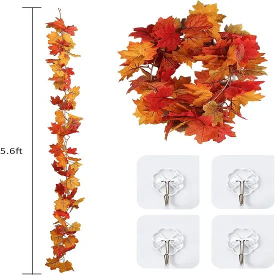 2 Pcs Fall Leaves Garland {3}
