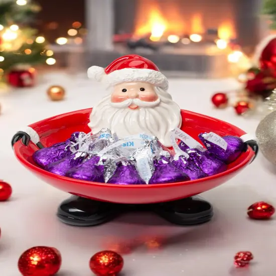 Ceramic Christmas Decor Santa Claus Candy Bowl, Home D&eacute;cor, Gift for Her, Gift for Mom, Kitchen D&eacute;cor, Christmas D&eacute;cor, Office Decor {2}