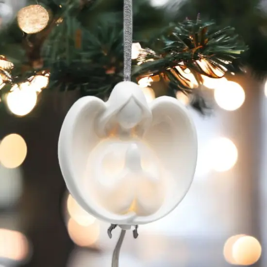 Ceramic Angel Praying Light Cover Ornament, Home Décor, Religious Décor, Religious Gift, Church Décor, Baptism Gift {2}