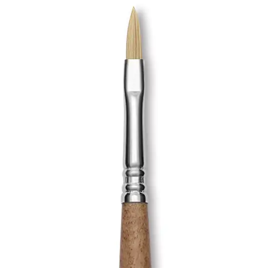 Escoda Futura Synthetic Bristle Brush - Series 5414, Filbert, Size 4, Long Handle {1}
