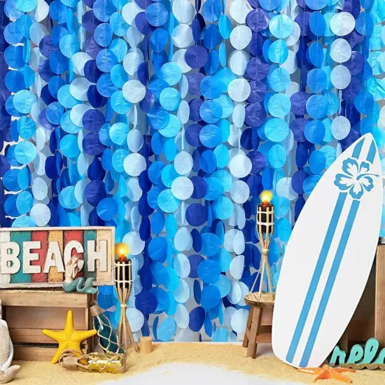 205 Ft Blue Party Decorations {5}