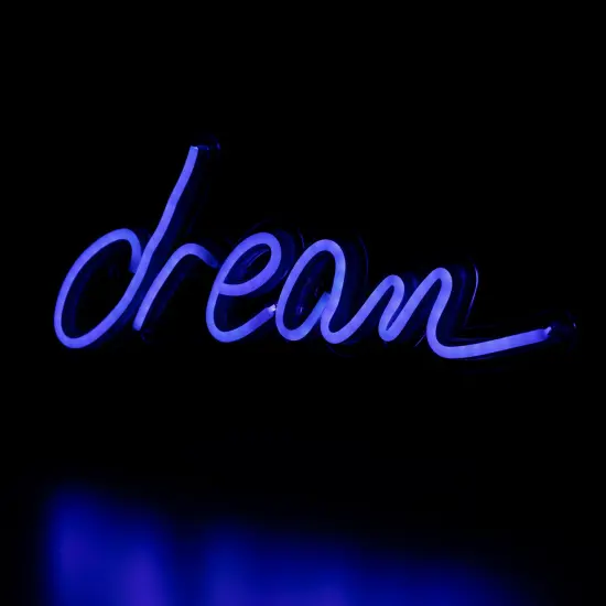 Northlight LED Dream Neon Lighted Wall Sign - 17" - Blue {6}