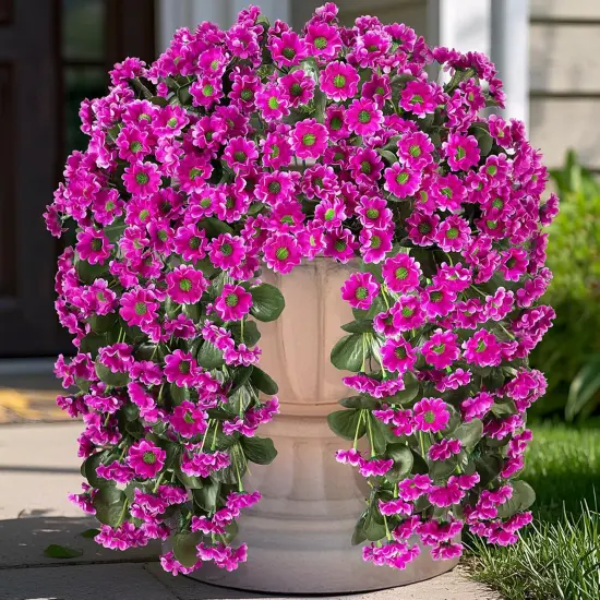 Artificial Summer Bushes Fake Hanging Flowers Plants for Outdoor Summer Decoration {1}