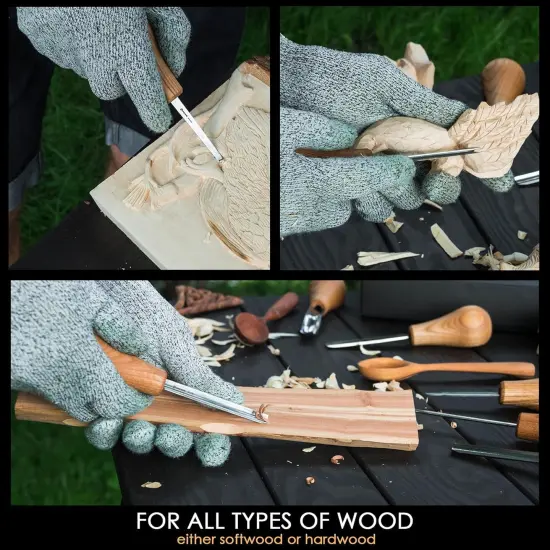 Wood Carving Tools SC05 Wood Carving Kit Wood Carving Set Wood Carving Knife Woodcarving Tools Wood Carving Palm Gouges Wood Chisels Carving Tools Woodworking Kit Carving Knife Woodworking {4}