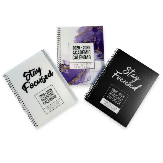RE-FOCUS THE CREATIVE OFFICE 2025-2026 July through June Academic Calendar Planner &ndash; Weekly & Monthly Views with Time Slots | Durable & Portable Design White {7}