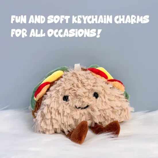 Wrapables Cute Plush Keychain Pendant Charm for Bag, Taco {4}