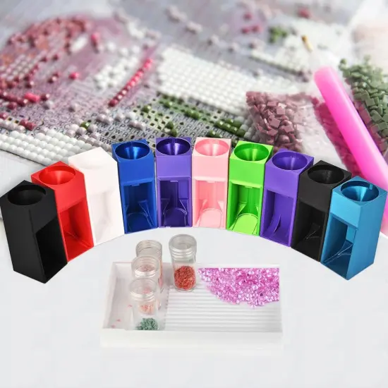 Diamond Painting Organizer Tool - Drill Funnel for Round Containers, Portable Art Funnel for Easy Transfer, Accessories (Pink) {4}