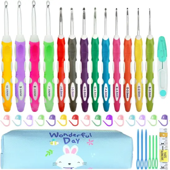Weabetfu 13 Size Crochet Hook Set {1}