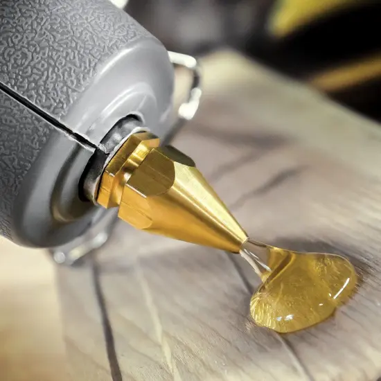 Professional High Performance Wood High Temp Industrial Bond Hot Glue Sticks 10" Amber {3}