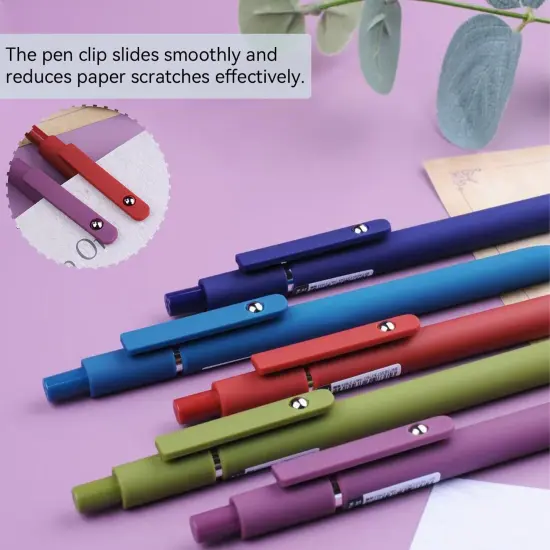 Gel Pens, 5Pcs 0.5mm Fine Point Black Ink Pens With Smooth Wirting, Office Desk Accessories, Quick Dry Pens For Journaling, Ballpoint for School Supplies {4}