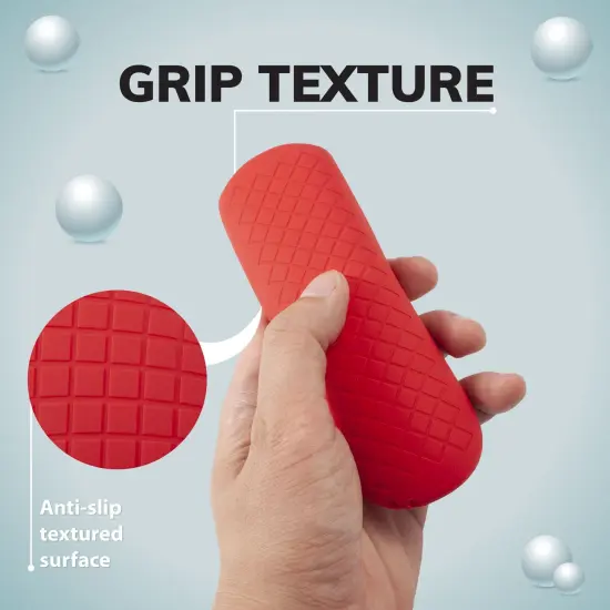 Insten Case For PS5 Media Remote Cover, Protective Silicone Skin Sleeve, Anti-Shock, Washable, Full Protection, Red {3}