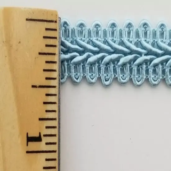 1/2" Chinese French Braid Gimp Trimming - 12 Continuous Yards - Many Colors! Sky blue {2}
