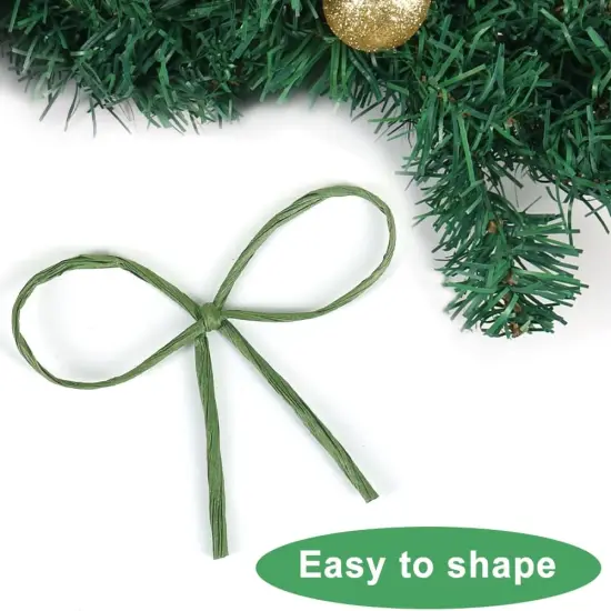 Floral Wire, 656 Feet 2mm Paper Covered Bind Wire for Floral Bouquets, Crowns, Wreath Making, Christmas Ornaments, Garlands, Wedding Decorating, Crafts (Green) {4}