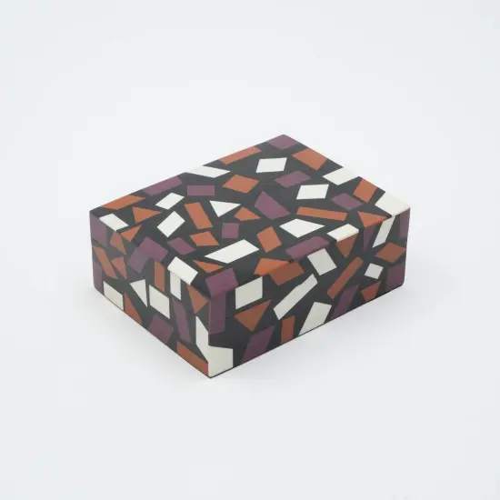 Geometric Design Resin Box - Set of 2 {5}