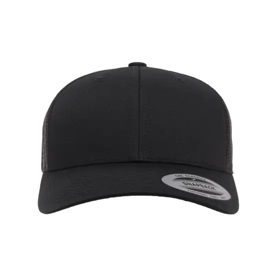 YP Classics&reg; Adult Retro Trucker Cap Vintage & Stylish Fit BLACK {1}