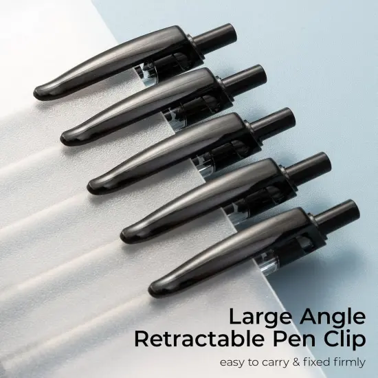 30 Pcs Gel Pens, 0.5mm Black Ink Gel Pen Fine Point Pens, Retractable Gel Ink Rollerball Pens, Quick Dry Gel Ink Pens with Large Capacity Ink Smooth Writing for Office School Women Men (Modern) {4}