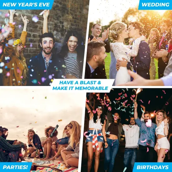 BLACK & GOLD Confetti Paper - BULK 2.2lbs | 1kg, Biodegradable Tissue Paper, Rainbow Light Weight, Non-Staining Paper, for Events, Crafts, Decorations {5}