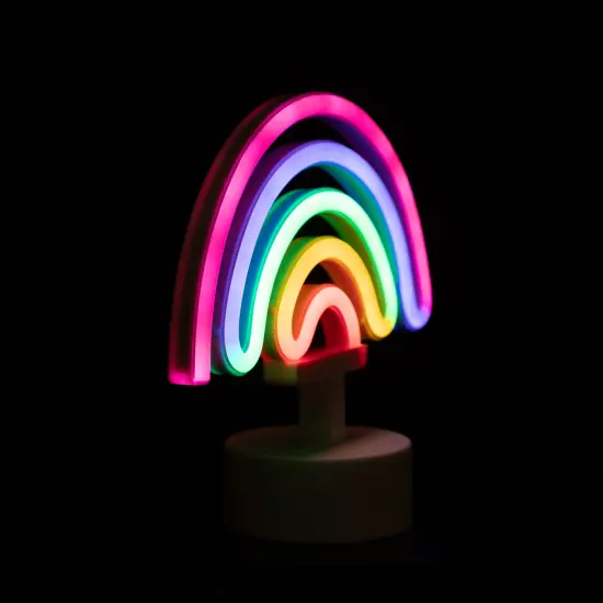 Northlight LED Rainbow Neon Table Light - 8" - Multicolor {7}