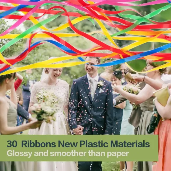 Confetti Poppers, 10Pack Streamer Plastic No Mess for Party,Birthday,Wedding (Colorful 2, 20 Pack) {2}