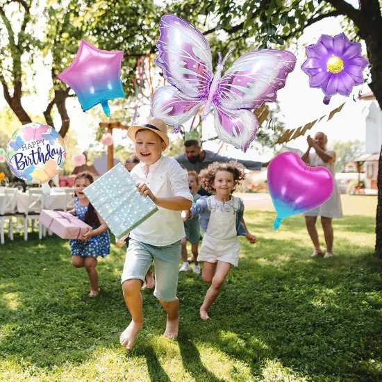 Butterfly Birthday Party Decoration Butterfly Aluminum Foil Balloon {3}