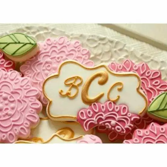 4 PC Plastic Frame Pattern Shape Cookie Cutters Set {5}