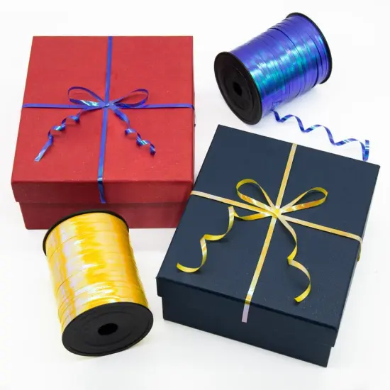 Light Blue Gradient Curling Ribbon, 1/5" Wide x 500 Yards Christmas Curling Ribbons for Gift Wrapping, Party Decoration, Balloon String, Crafting, Balloon Ribbons for Florist Flower (1 Roll) {3}