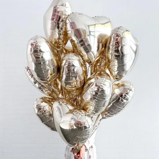 Champagne Gold Heart Balloons,12Pcs Light Gold Heart Shaped Foil Balloons,18Inch Gold Helium Mylar Balloon for Baby Shower Birthday Anniversary Wedding Party Decorations {5}