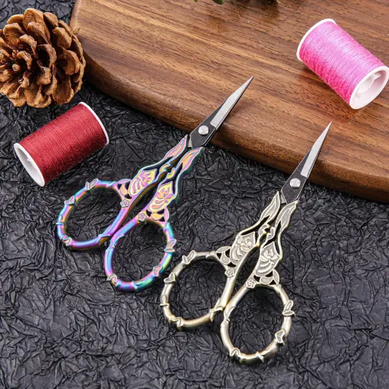 Small Craft Scissors with Cover, Comfortable Handles With Beautiful Butterfly Decos and Sharp Tips, Tools for Crochet, Embroidery,Sewing {2}