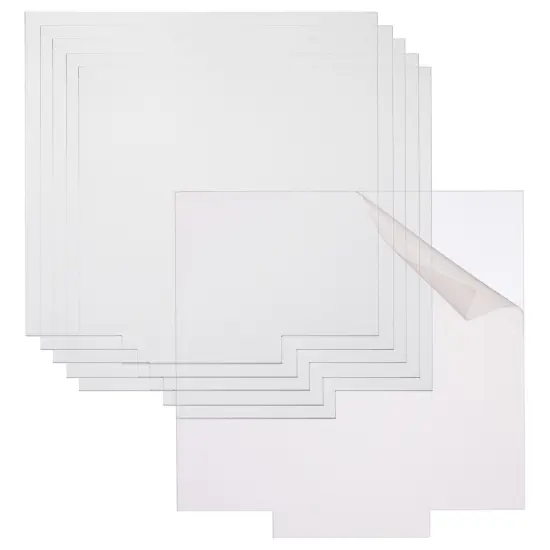 6 Pack Square Laser Engraving Blanks for Acrylic Light Base, 2mm Plexiglass Sheets (5.9 x 5.9 In) Clear {1}