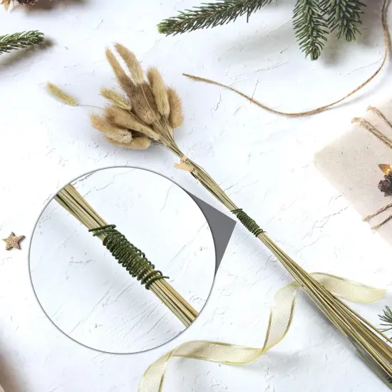 200 Pieces 22 Gauge Dark Green Floral Stem Wire 14 Inch Stem Wire Flower Making Accessory Florist Wire for Crafts Flower Arrangement Stem Wrapping DIY Bouquet Wreath Making Supplies {5}