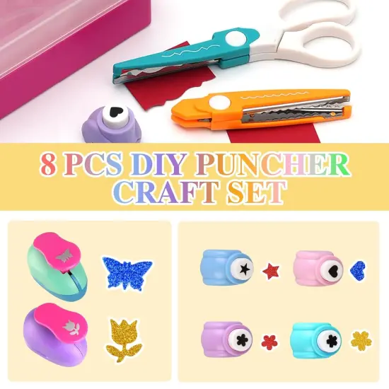 Creative Kids DIY Puncher Craft Set, Hole Punch Shapes, Craft Hole Punch for Kids, Multiple Style Paper Shape Cutters for Crafts {3}