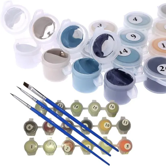 DIY Oil Painting Paintworks Paint by Number for Kids and Adults (16" x 20"Dolphin Bay) {3}