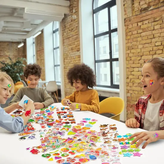 24 Sheets 3D Stickers for Kids Toddlers, Puffy Stickers Including Animal, Fruits, Car, Number, Dinosaur, Fish and More for Boys, Girls, Teachers, Reward, Craft Scrapbooking {5}