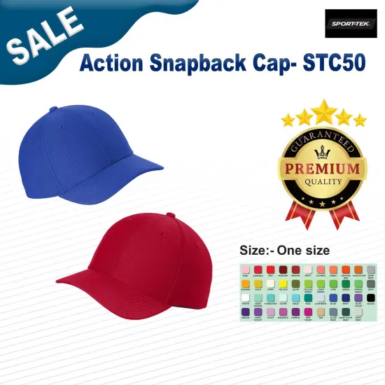 Sport-Tek&reg; Action Snapback Cap True Red {3}