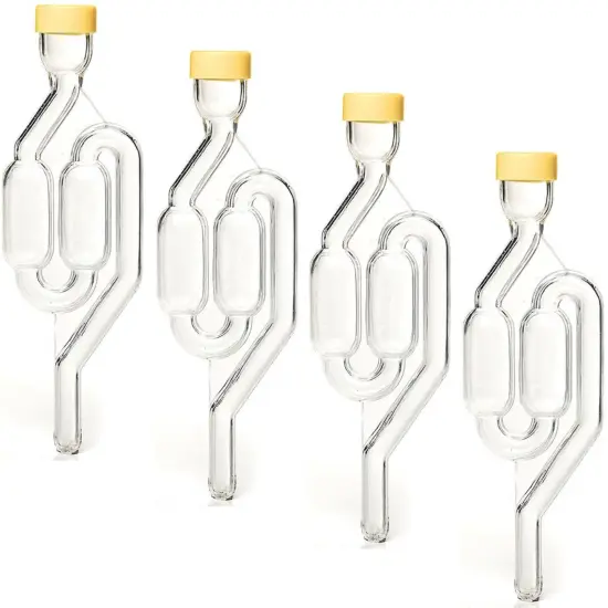 Fermentap S-Shaped Airlocks & Stoppers for Fermenting, 4-Pack Set for Home Brewing, Pickling and Canning, Easy-to-Use Airlock Kit {5}