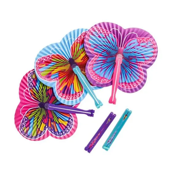 Butterfly Folding Fans 10 Inches Tall {2}