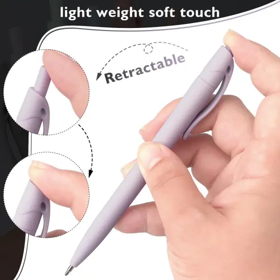 8-Pack Retractable Ballpoint Pens, Smooth Writing, Black Ink, Comfortable Grip, Ideal for Office, School & Everyday Use {2}